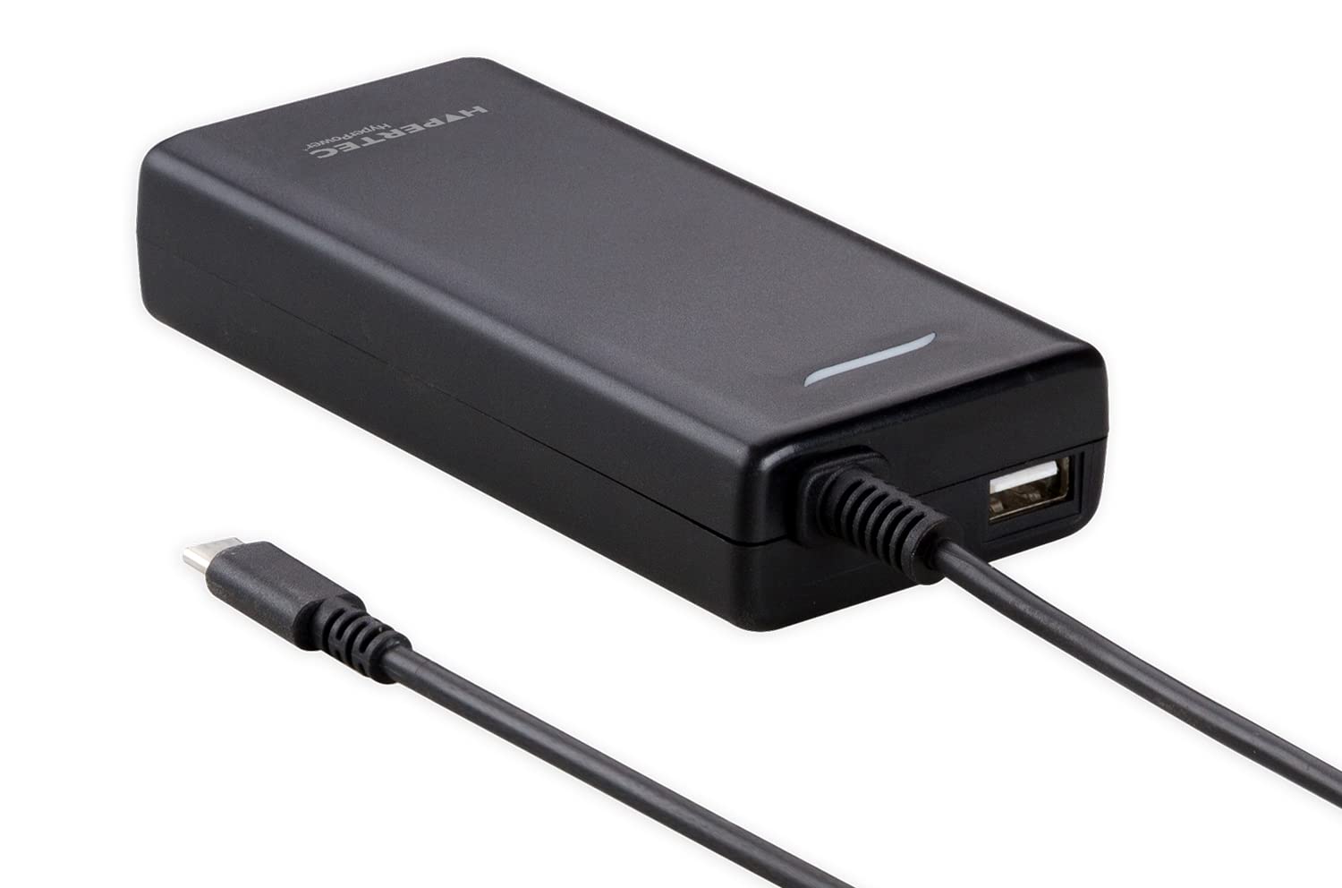 Hypertec PowerPro Essential 100w universal USB-C Power supply unit with additional 2.4 amp/12w USB-A power port and UK power lead. Optimised power delivery via USB Power