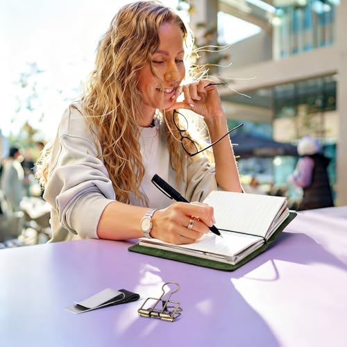 Traveling Refillable Leather Journal Green