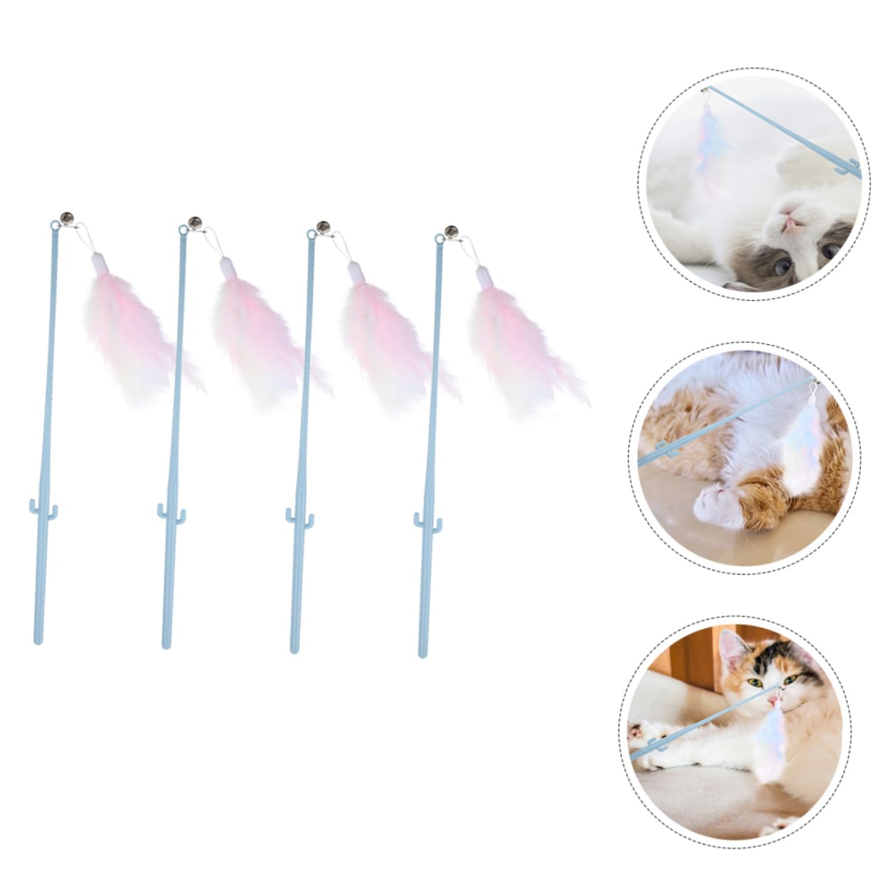 Toddmomy 20pièces Jouet Interactif pour Chat avec Plume Et Jouet à Teaser Amusant pour Chatons Accessoire Enrichissement Fait Et Plume Renforcez Le Lien avec Votre Félin