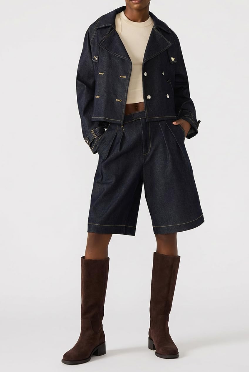 Knee High Boots Women Square Toe Chunky Block Heel Banana Campus Boot Wide Calf Comfortable Low Heel Riding Long Boots - Image 2