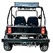 200cc Safari Go-Kart Off-Road Utility Vehicle – Fully Automatic CVT, LED Top Lights, Big 10” All-Terrain Tires, 94” Long, 2-Seater Adult Trail Rider (Black)