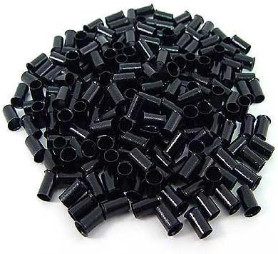 500 PCS 3.5 mm Black Color Copper Tubes Beads Locks Micro Rings for I Tipped Human Hair Extensions