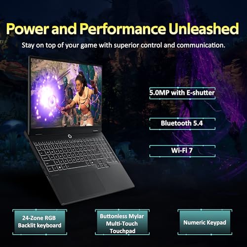 Image of Lenovo Legion 15.1 inch WQXGA 165Hz Gaming Laptop, Intel Ultra 7 255HX, GeForce RTX 5060 GDDR7, 64GB DDR5, 5TB Storage (4TB SSD+1TB Docking Station), 24-Zone RGB Backlit Keyboard, Wi-Fi 7, W11 Pro, Black