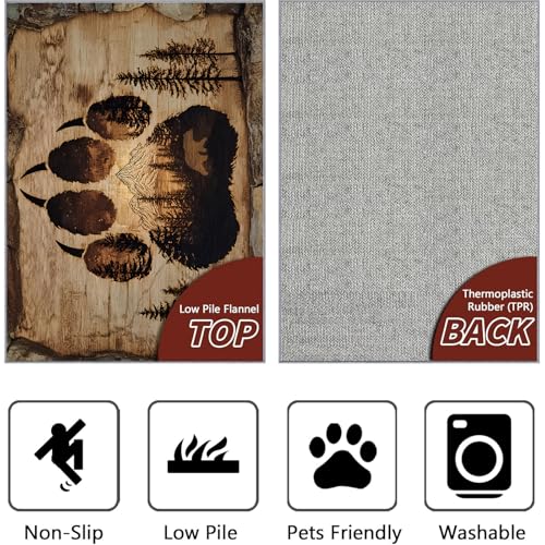 Tapete Decorativo Rectangular 2x3 Pies Bear Paw miniatura 6