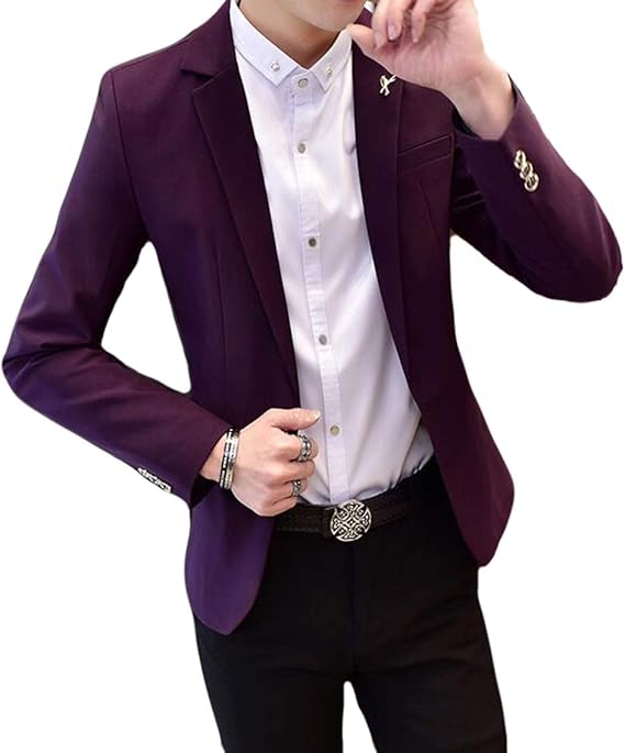 Amazon Piite スーツジャケット メンズ 薄手 テーラードジャケット 細身 ビジネスコート フォーマル おしゃれ アウター シンプル トップス 体型カバー ブレザー 韓国ファッション コート ジャケット 通販