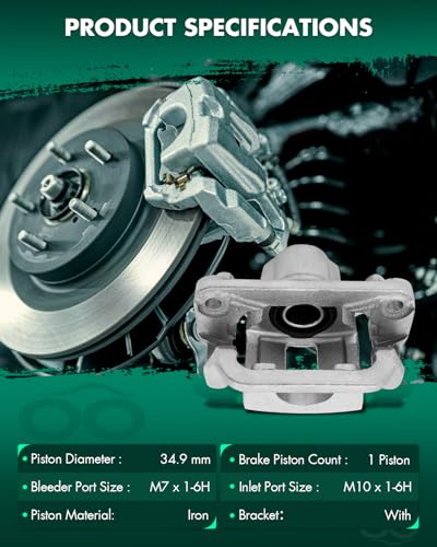 Image of SCITOO 19B3436 Rear Right Disc Brake Caliper Assembly w /Bracket For Nissan For Rogue 2008-2013,For Nissan For Rogue Select 2014-2015