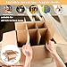 8 Sets Glass Packing Kits, Glass Dividers for Moving Boxes, Glassware Dish Packing Boxes Corrugate Inserts Cardboard Dividers, Box Glass Cell Divider with 50 pcs Foam Pouches,Fit 16x12x12 Inch Box