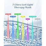 Red Light Therapy Mask for Face, 7 Colors LED Face Mask Light Therapy At Home, Led Face Mask Light Therapy, Black - Image 3
