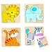 Goki - Puzzle y memo Karemo con Animales Salvajes, 20 Piezas (Gollnest & Kiesel 56714.0)