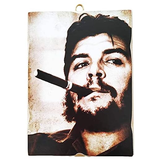 KUSTOM ART Cuadro cuadrado estilo vintage Ernesto Che Guevara colección Impresión sobre madera 40 x 30 cm