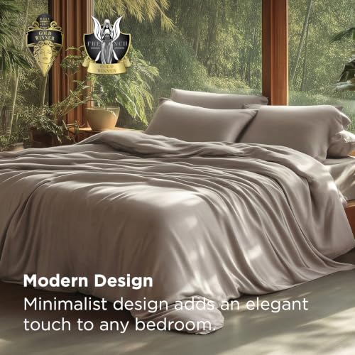 Image of Bedsure PureWoven Cooling Duvet Cover, Ideal for Hot Sleepers, King Size