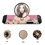 Case for iPhone 7/8,NUTK 3D Cool Camera Design Case TPU+Cute Silicone Cover Rotatable Holder Stand Case with Selfie Fill-in Light,Mirror,Long Strap Rope,Gift for Girls Womens(Moderate Hardness).Pink