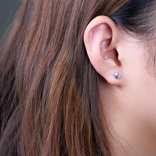 Limerencia G23 Hypoallergenic Pure Titanium Earrings, Opal/Moonstone/Cat's Eye/Blue Turquoise Stud Earrings, F136 Implant Grade|Delicate Jewelry for Sensitive Ears4