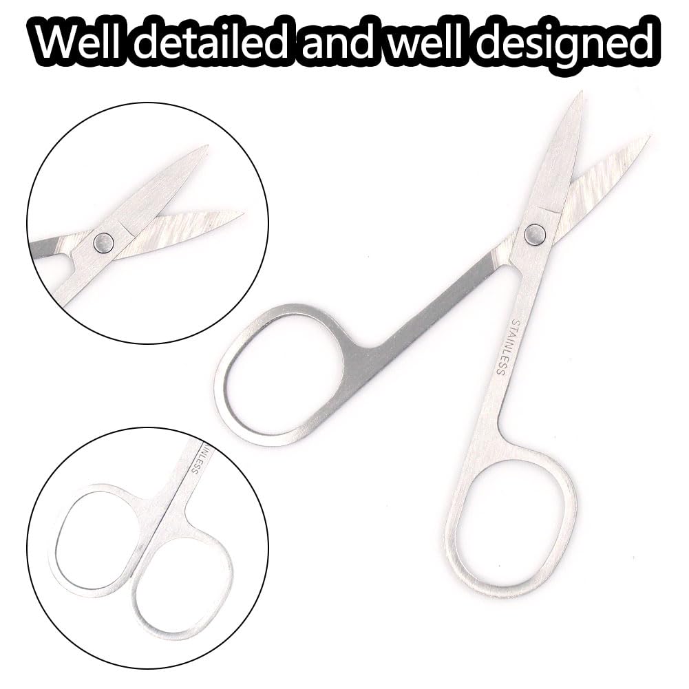 Ciseaux à Ongles Professionnels Acier Inoxydable Multifonctionnel pour Manucure, Sourcils, Pédicure et Taille de la Barbe