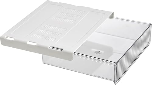 Bsfming Cajones de almacenamiento para debajo del escritorio, organizador de cajones autoadhesivos para debajo del escritorio, cajón de mesa oculto,