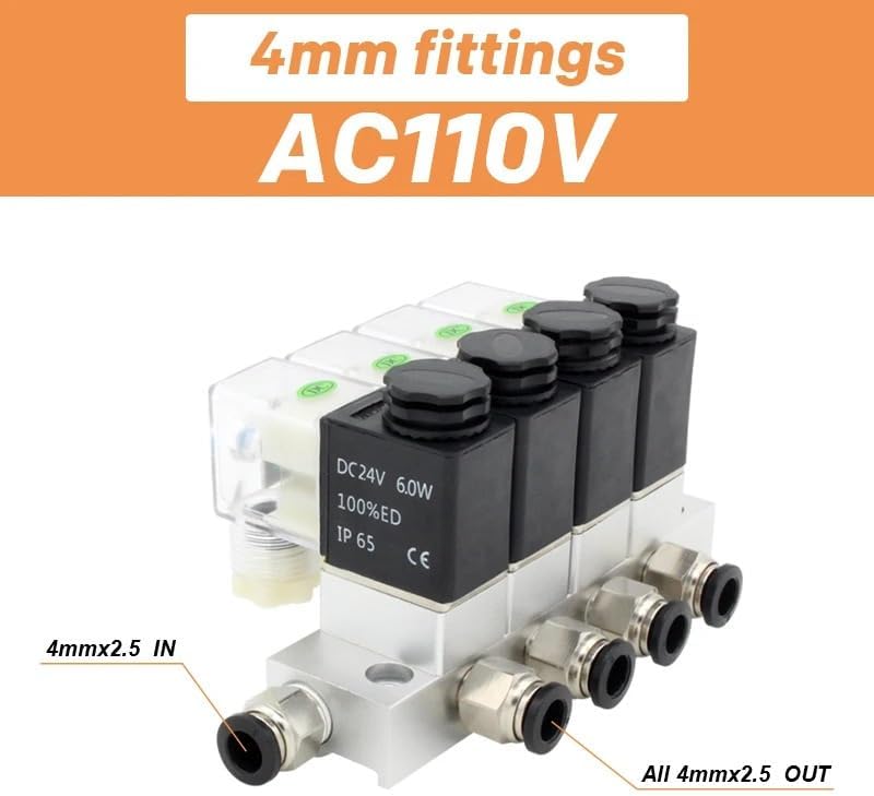 Solenoid Valve Normally Closed 2V025-06 AC220V DC12V24V multi-way