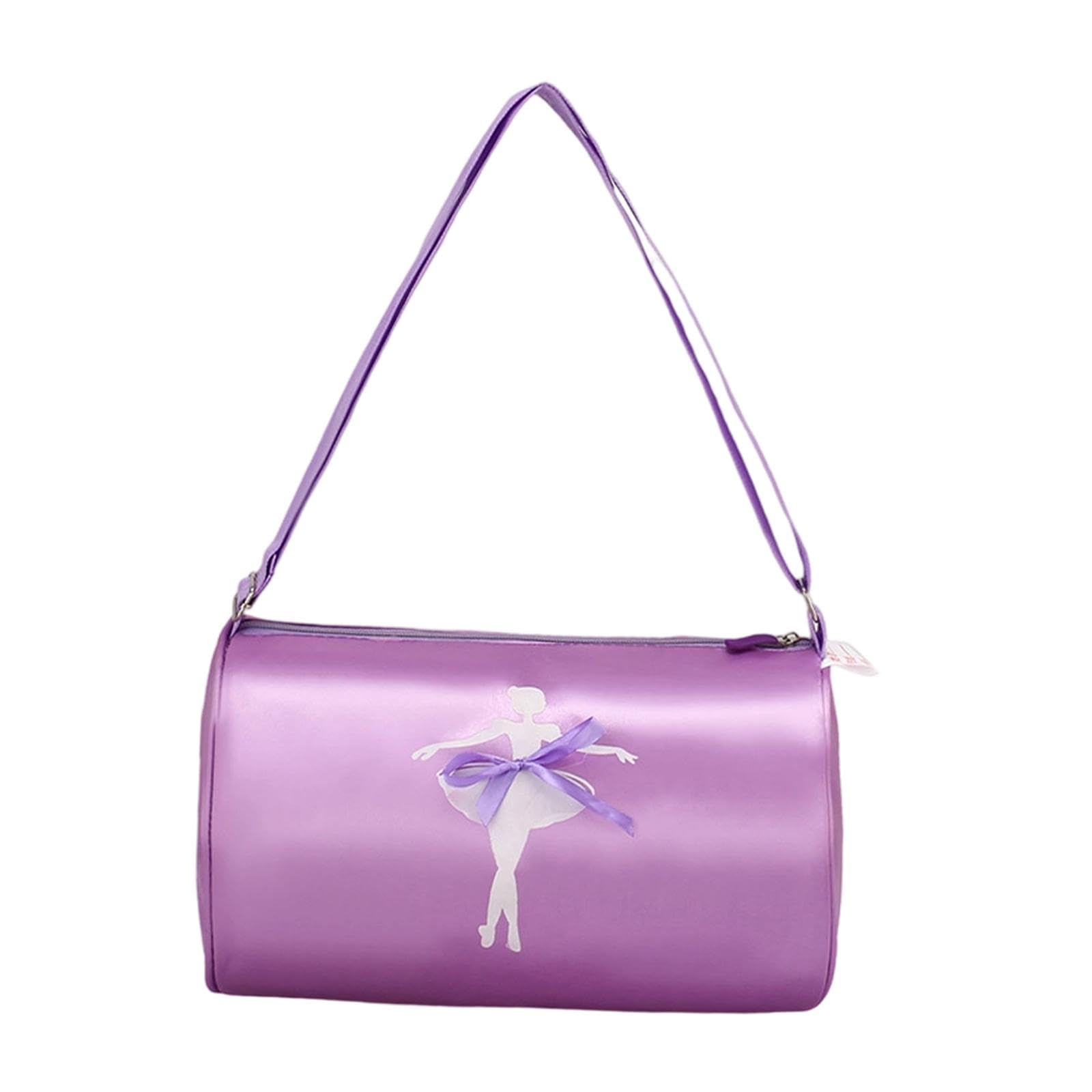 Girls Duffle Bag Sweet Ballet Dance Bag for Sports Dance Recitals Gymnastics Purple-image-11
