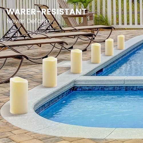 Biyanuo TAT-HL 2Pack Outdoor Plastic Flameless Candles With Remote Control And Timer thumb #3