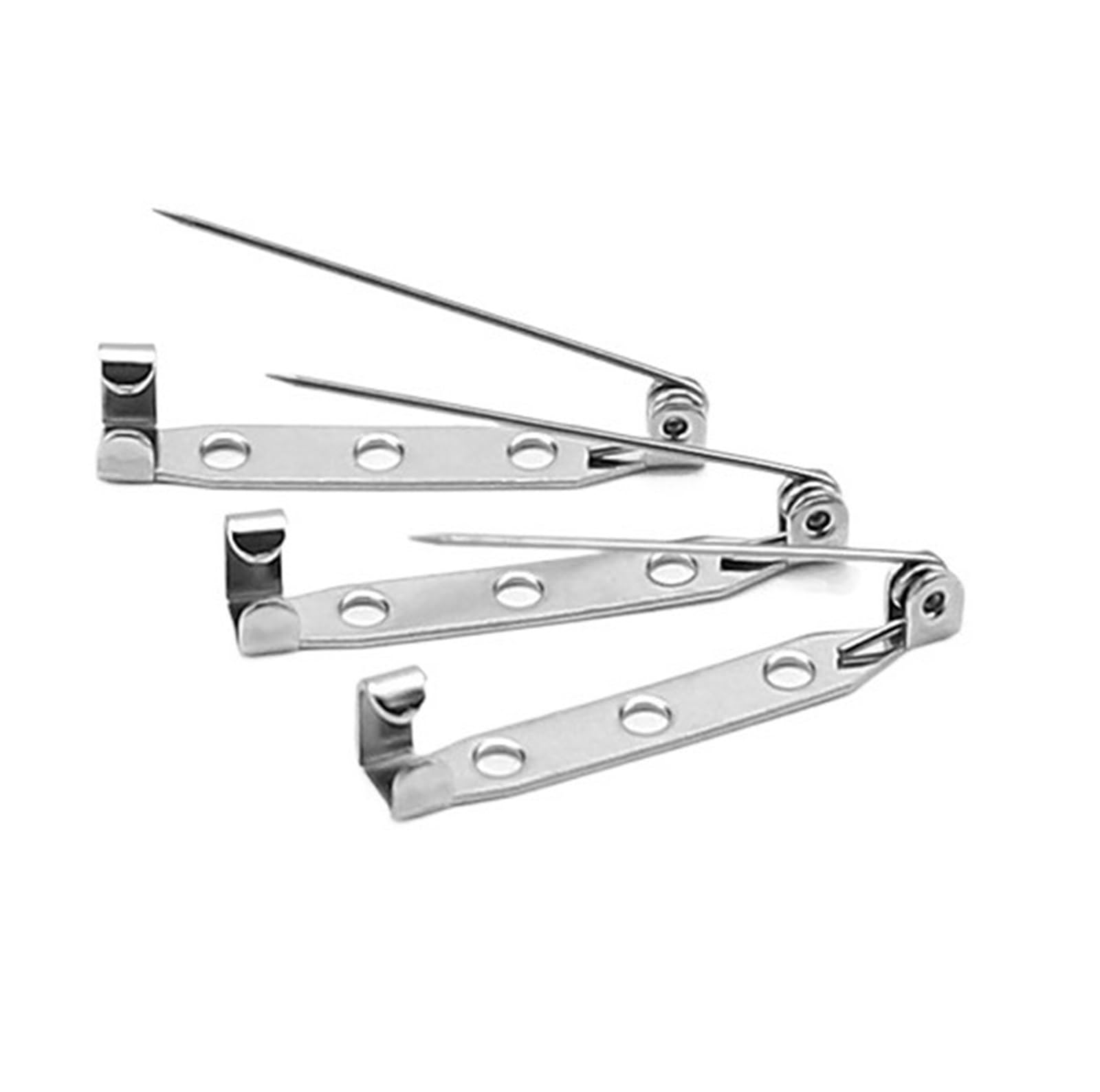 Brooch Pin Backs, Stainless Steel Brooch 30pcs DIY Jewelry Findings Clasp Base Pins for Badge Making Supplies(25 mm)