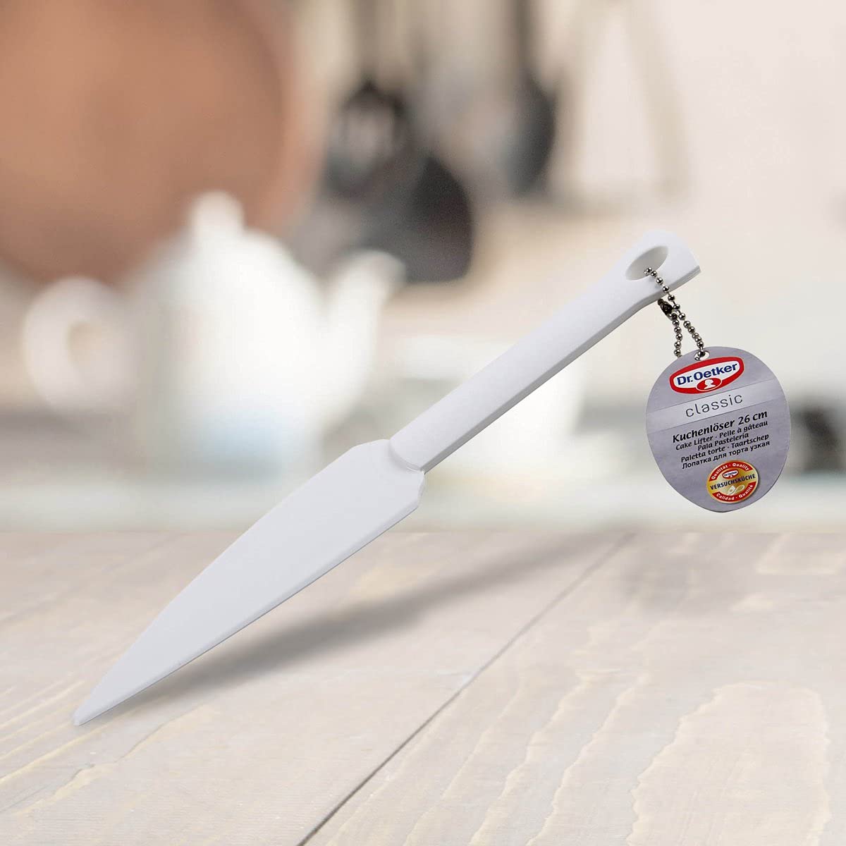 Dr. Oetker 2362 mit Hebeboden Ø 26 cm BACK-LIEBE EMAILLE & Kuchenlöser, einfaches und schnelles Lösen, für antihaft-beschichtete Backformen geeignet