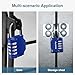 Puroma 4 Pack Combination Lock for Locker 4 Digit Outdoor Waterproof Padlock for School, Gym, Sports, Fence, Toolbox, Gate, Case, Outdoor, Hasp Storage (Blue)