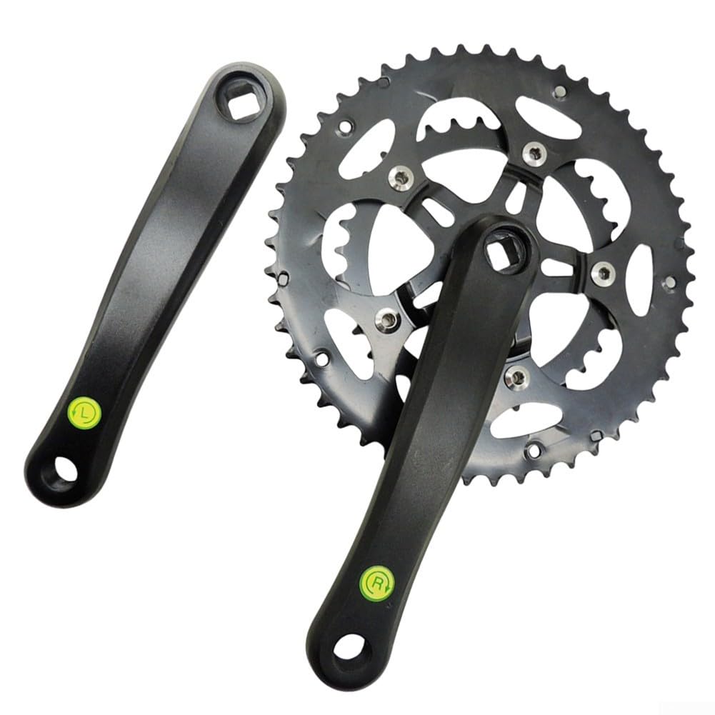 Pédalier de vélo 50/34 dents pour vélo de route 8-10 vitesses, disque à engrenage variable, 170 mm, manivelle à trou carré