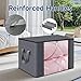 TOOCA BEAR 6 Pack Clothes Storage Bins, 90L Large Storage Bags Thicken Reinforced Clothes Storage Bags Foldable Closet Organizers and Storage for Clothing, Comforters,Blankets, Bed Sheets and Toys
