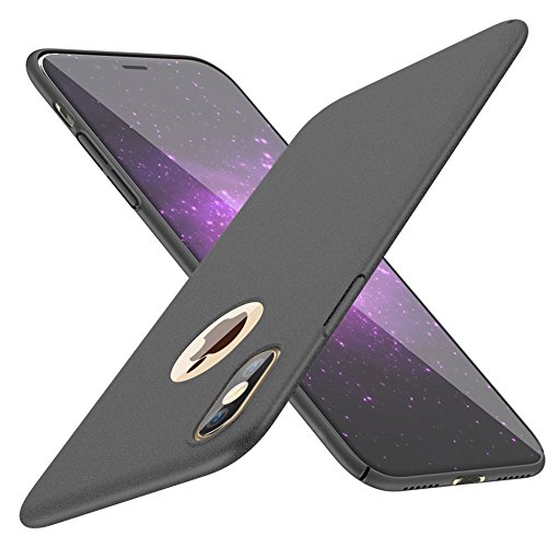 Anccer iPhone Xs 2018 Case [Colorful Series] Ultra-Thin Premium Material for Excellent Grip and Wireless Charging Compatible for iPhone X 2017 (Gravel Black)