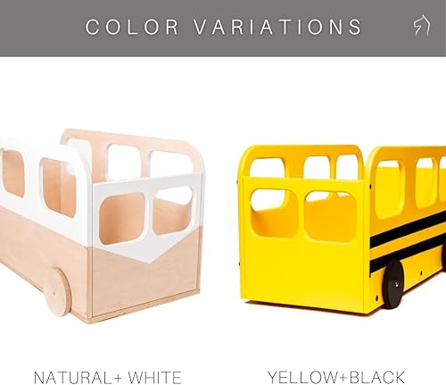 Miniatura 4 de EWART WOODS Caja de juguetes de madera para niños Almacenamiento de juguetes Papelera de libros Estantería de habitación de bebé Muebles Organizador