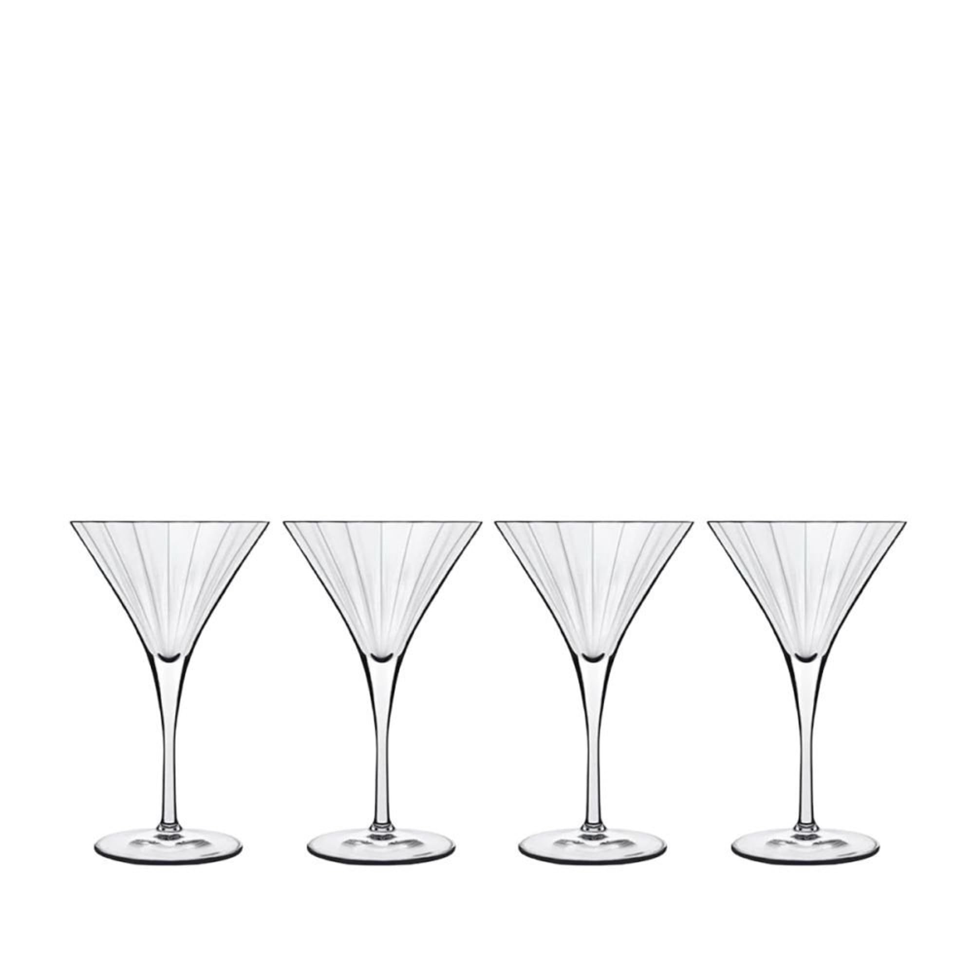 Luigi Bormioli Bach 8.25 oz Martini Glasses, Set of 4, Clear