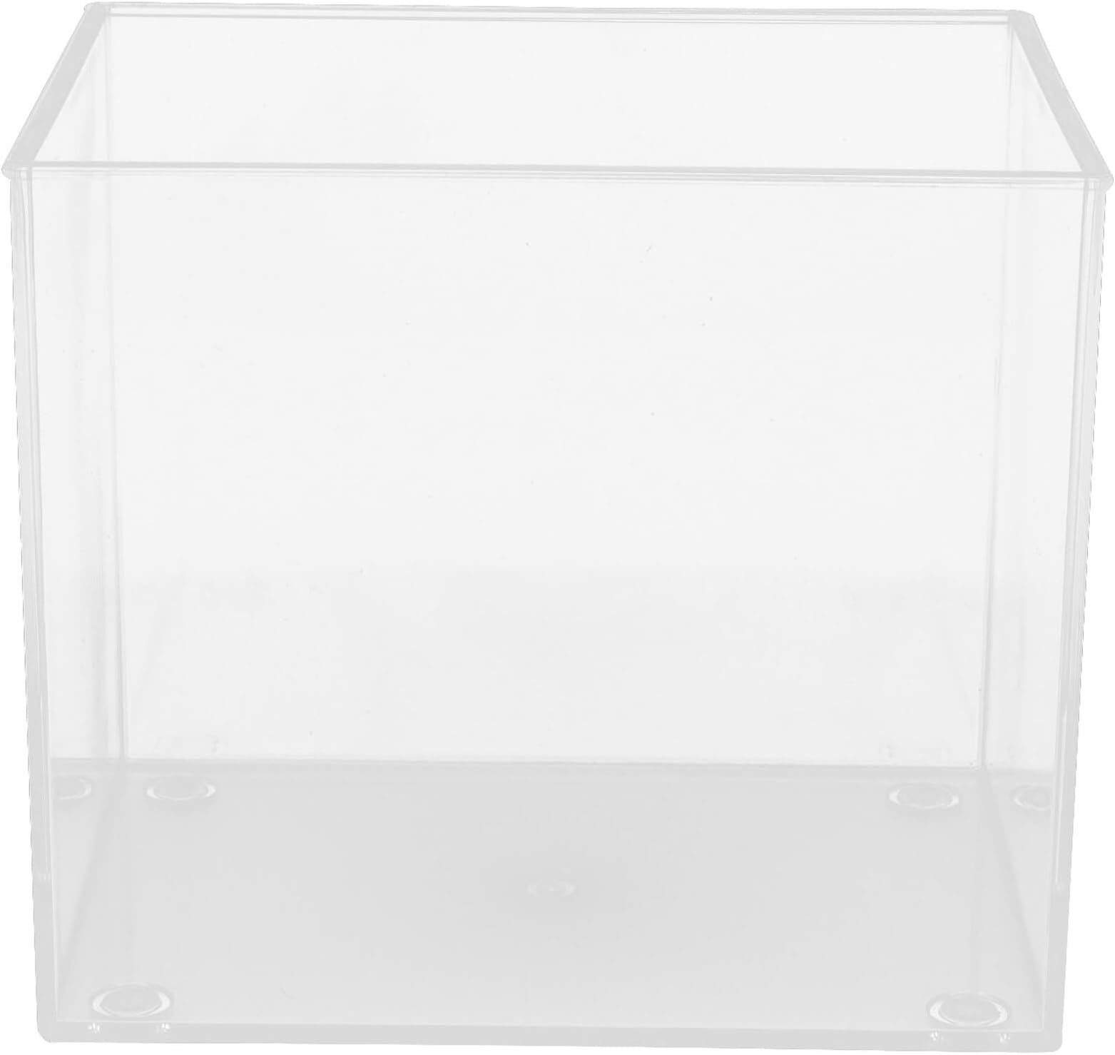 BCOATH Mini Aquarium Betta Tank Easy Viewing Easy Cleaning Plastic Aquarium Tank 5.89x5.11x4.32in for Indoor Space Homes Suitable for Fish Plants