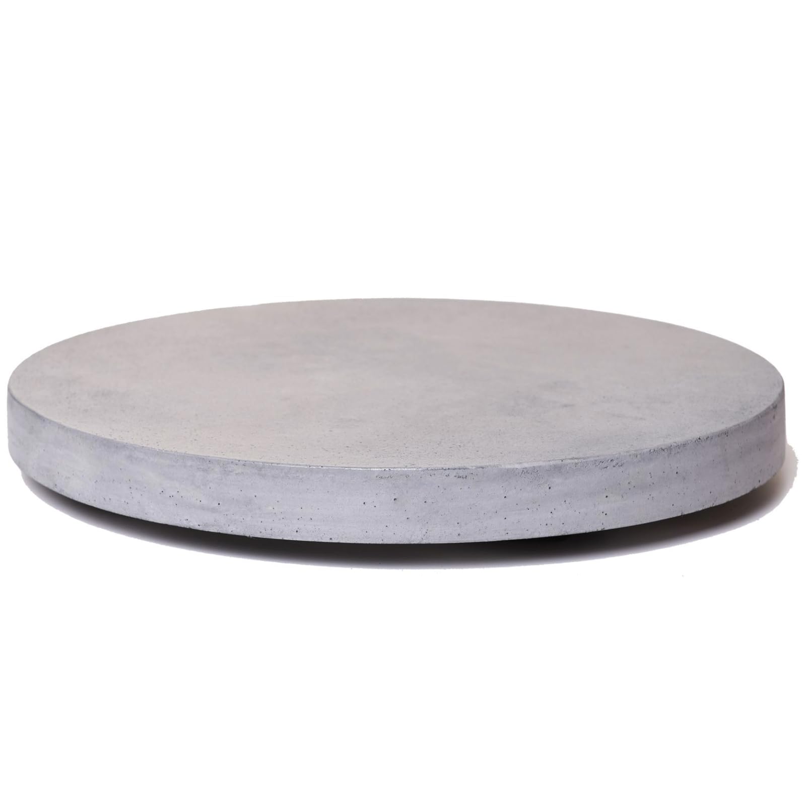 VIVANNO Dessous de Plat à roulettes Rouleau pour Plantes Rond Pierre Artificielle Gris Movo - 4 x 36 cm