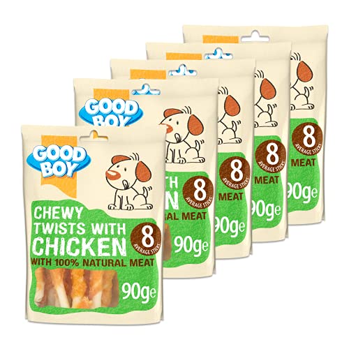 Good Boy moelleux Twisters avec véritable poulet 90 g (pack de 5)