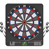 Elektronische Dartscheibe I E-Dartboard für Erwachsene I 12 Dartpfeilen & Ersatzspitzen I Geeignet für Partys und Spieleabende