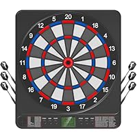 Elektronische Dartscheibe I E-Dartboard für Erwachsene I 12 Dartpfeilen & Ersatzspitzen I Geeignet für Partys und Spieleabende