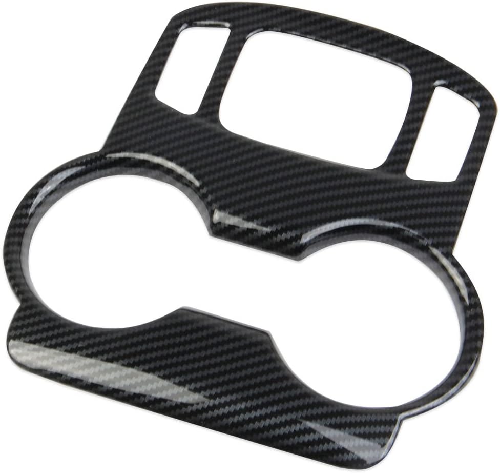 Korlot Carbon Fiber Center Console Cup Holder Knob Button Panel Cover Trim for GMC Terrain 2018-2024
