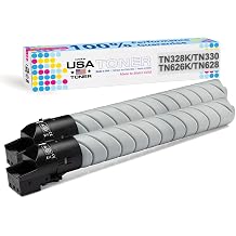 MADE IN USA TONER Compatible Replacement for use in Konica Minolta bizhub C250i, C300i, C360i, TN328K Black, 2 pk