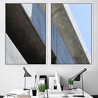 2 Piece Framed Canvas Wall Art Building Blocks Canvas Prints Home Artwork Decoration for Living Room,Bedroom - 16