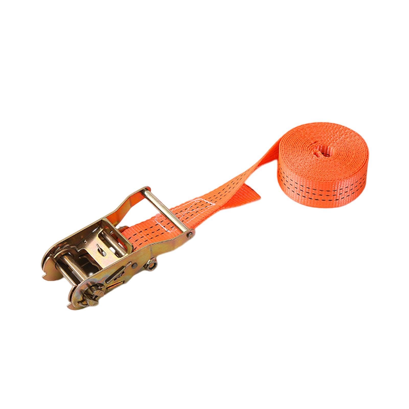 Correas de | Correas de trinquete retráctiles ajustables resistentes límite de rotura hasta 3000 kg, correas de 5 cm x 6/8 m para camión, remolque, motocicleta, equipaje