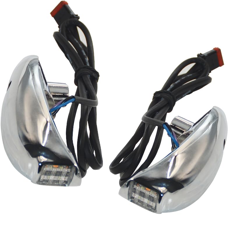 Clignotants à LED moto alliage double couleur blanc ambre FLTRX