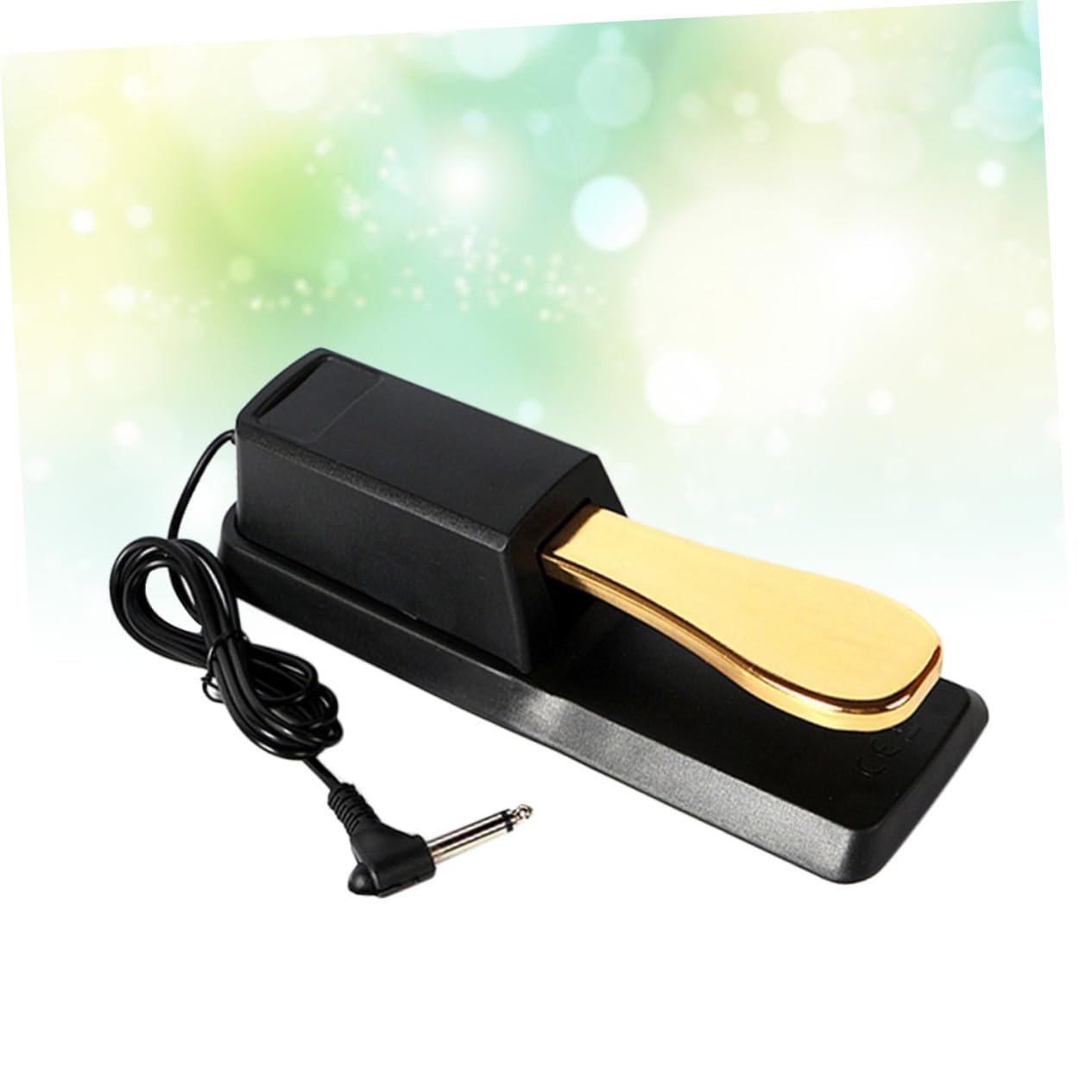 Pedal de Sostenido para Piano Electrónico Material ABS y Metal, Resistente al Óxido y Alta Dureza, Adecuado para Teclados Electrónicos Clásicos Dorados
