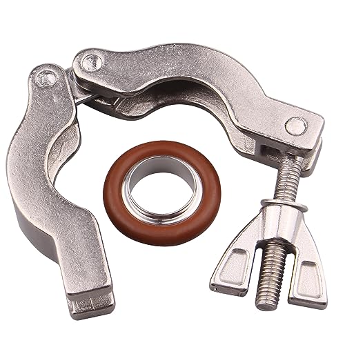 Image of DERNORD KF-16 Wing Nut Clamp Flange Quick Clamp Stainless Steel 304 with Centering O-Ring （Pack of 5）