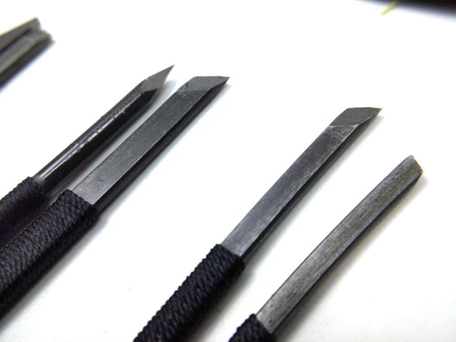 Amazon.co.jp: [F NODE] 石彫 彫刻刀 篆刻刀 鉄筆 印刀 10本