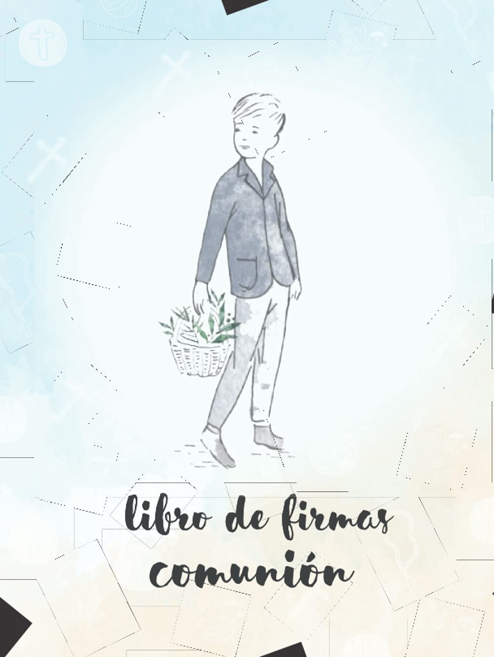 Libro De Firmas Comunión: Libro de Firmas de Primera Comunión Niño | Árbol de Huellas | Nombre en Portada Personalizado | Todo Color | Firmas y ... Página | 100 Hojas | Espacio Para Fotografía