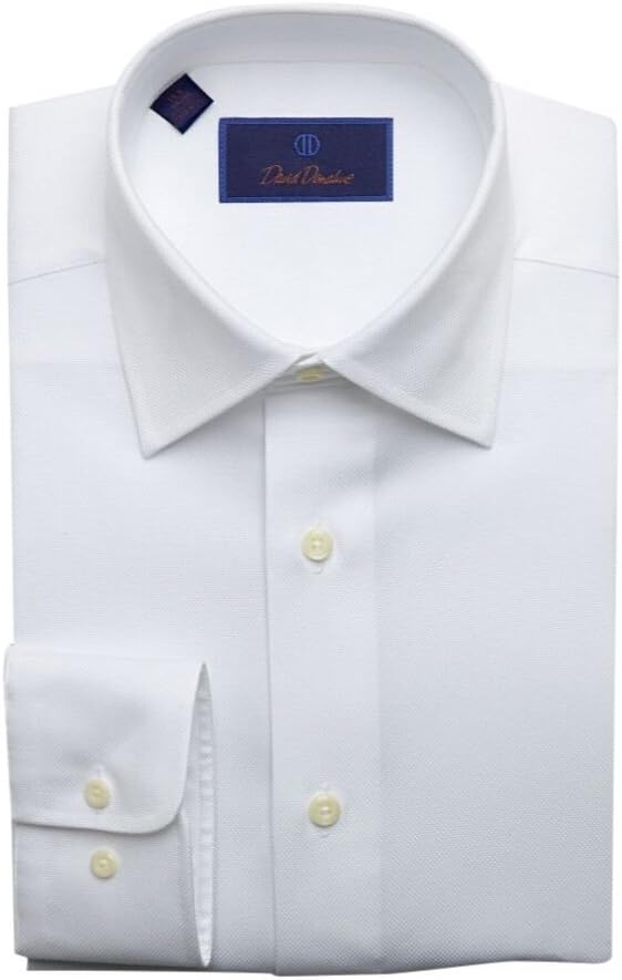 David Donahue Men's Regular Fit Oxford 100% Cotton Dress Shirt