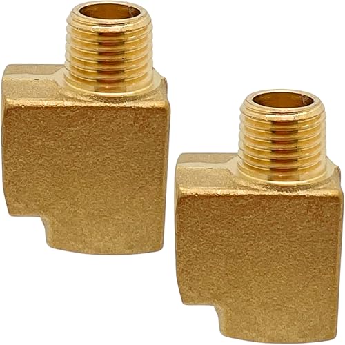 2PCS 1/4" NPT Female x Male x Female Barstock Tee 3 Way by CX WONDERLAND