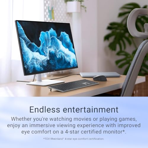 Image of Dell 27 inch Monitor, 4K(3840 x 2160), 120Hz, AMD FreeSync Premium, 1500:1 Contrast Ratio, LED Display, sRGB 99%, VESA, Integrated 2x5W Speaker, Comfortview, HDMI /DisplayPort, Pivot /Swivel /Tilt /Height