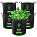 VIVOSUN 5-Pack 3 Gallon Plant Grow Bags, Premium Series Thichkened Non-Woven Aeration Fabric Pots w/Handles - Reinforced Weight Capacity & Extremely Durable (Black)