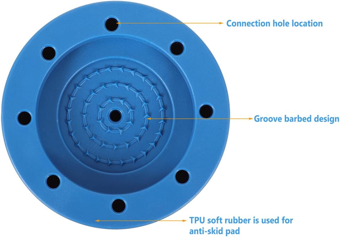 STOBAZA 8pcs Washing Machine Foot Pads and Refrigerator Furniture Anti-Skid Heightening Mats 6cm Blue Non-Slip Shock Absorbing Pads for Appliance Stability