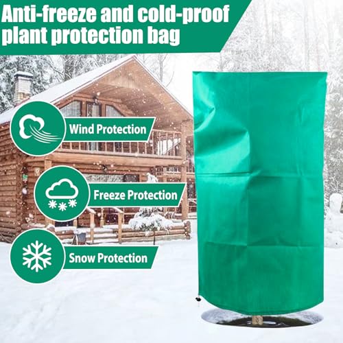 2 Pack Plant Covers Freeze Protection for Winter, 2.2oz/yd² Frost Blankets Cloths With Zipper/Drawstring (84\" X 72\"), Large Plant Frost Protection Covers Outdoor, for Shrub Bush Fruit Tree Potte - Thumbnail 7